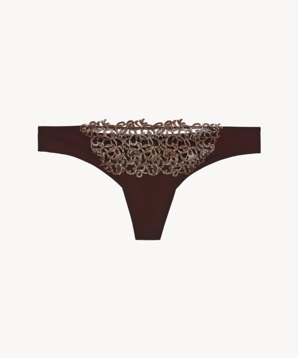 трусы стринги из модала с макраме la perla