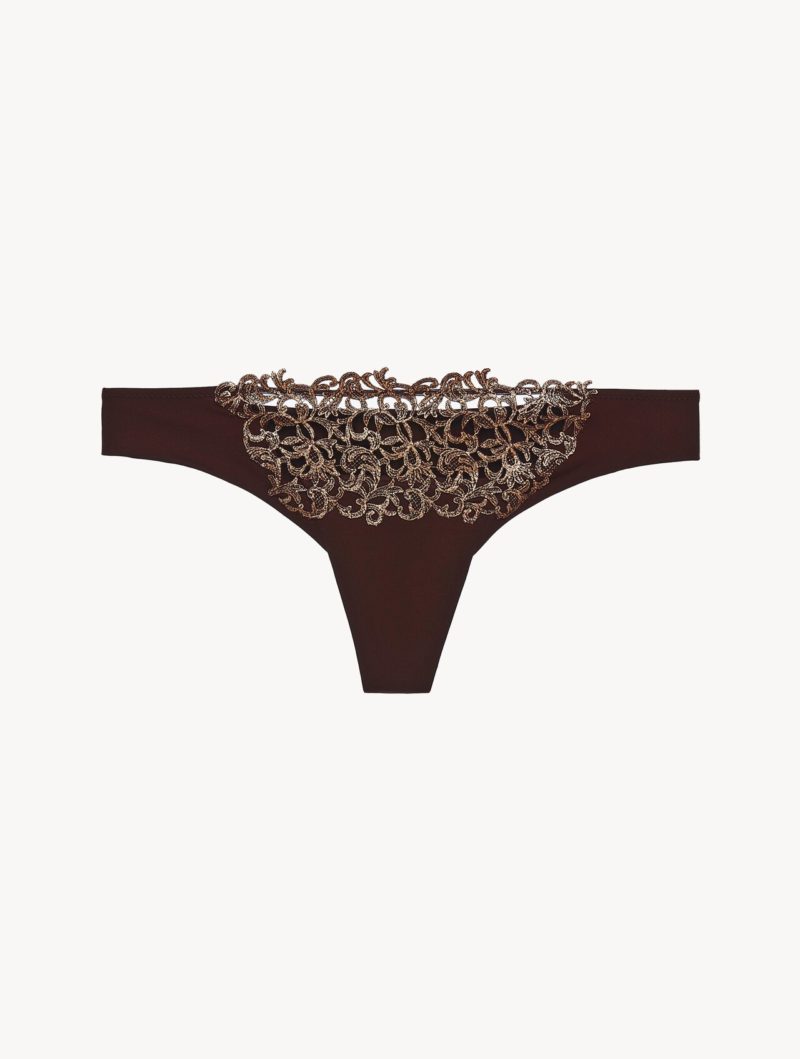 трусы стринги из модала с макраме la perla