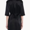 халат короткий из шелка с коротким рукавом la perla