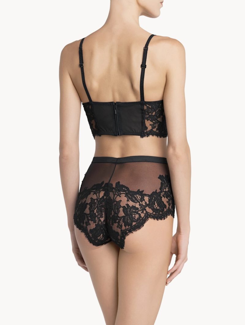 кружевные трусы высокие la perla