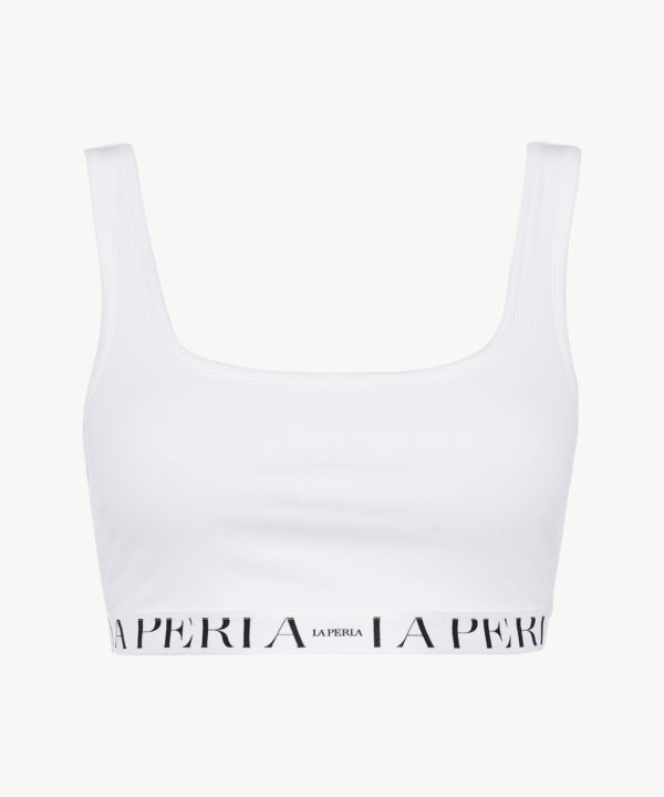 Бюстгальтер хлопчатобумажный с логотипом la perla
