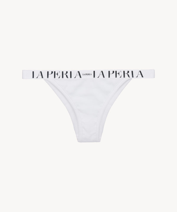 Трусы танга хлопчатобумажные с логотипом la perla