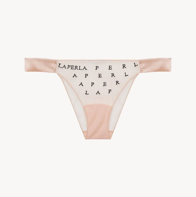 Трусы из тюля бразилиано logo motion SS2022 la perla
