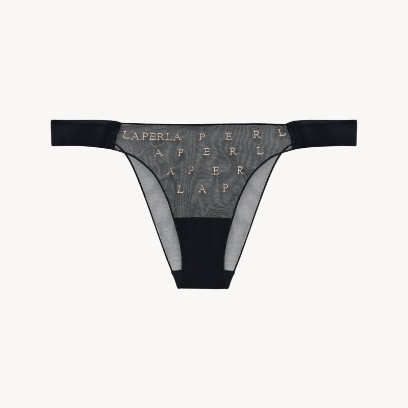 Трусы из тюля бразилиано logo motion SS2022 la perla